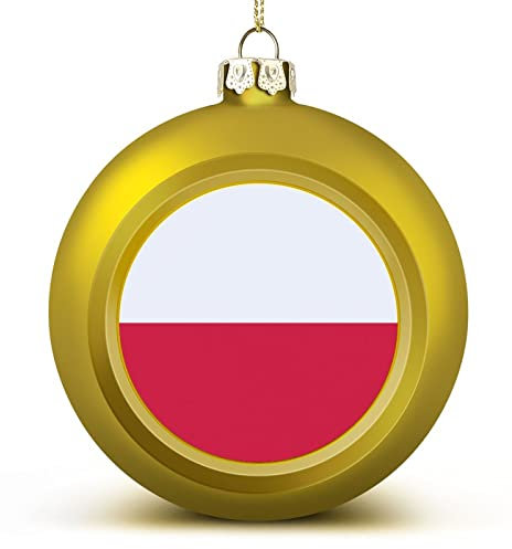 Polen Weihnachtskugeln Ornamente Polen Nationalflagge Weihnachtsdekorationen Baumkugeln für Urlaub Hochzeit Party Dekoration, Weihnachten hängende Kugeln Baumschmuck