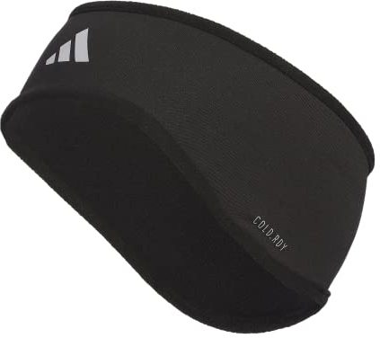 adidas Alphaskin Stirnband, Unisex, Erwachsene, Schwarz/Silber, reflektierend, F23, 1 Stück (1 Stück)
