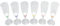Pwshymi 6 Couleurs Verre à Boire de Fête, Verre à Champagne Lumineux 150ML Verre à Cocktail LED pour Fête, Mariage, Bar