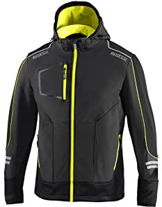 Sparco Soft-Shell Tech, Grey-Yellow, XS Unisex-Adulto