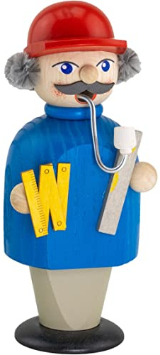 Seiffener Volkskunst Räuchermann Hausmeister, 14 cm hoch, original Erzgebirge von Seiffener Volkskunst