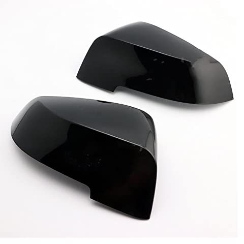 Für BMW 5er 6er 7er F10 F11 F18 F07 F12 F13 F06 F01 F02 F03 F04 LCL Schwarze Spiegelabdeckung Spiegelabdeckung Mit Kohlefasermuster Spiegelkappen Seitenspiegelkappe (Farbe : Bright black)