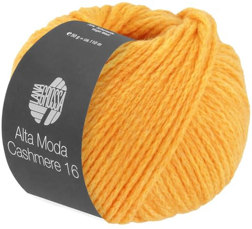LANA GROSSA Alta Moda Cashmere 16 | Feinste 16 Mikron Merinowolle mit Kaschmiranteil | Handstrickgarn aus 78% Schurwolle (Merino) 12% Kaschmir & 10% Polyamid (Nylon) | 50g zum Stricken | 110m Garn 66