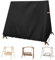 Outdoor Hammock Garden Swing Cover A Frame 420D Waterproof Patio Porch Swing Chair Covers UV Resistant Weather Protector Patio Furniture Cover (Black, 182x139x170cm)
