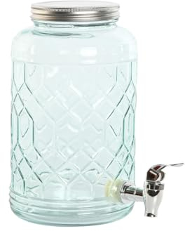 Home ESPRIT Dispensador de Agua Azul Acero Inoxidable Cristal 3,6 L 16 x 21 x 26 cm