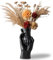 Kingbar Keramik Vase Für Dekoration, Vase Matt Für Pampasgras, 26.5cm Höhe, Hand Form Vase Für Tisch, Regal, Bücherregal Dekor, Einweihungsparty, Black