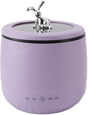 Mini Olla Arrocera para 2 Personas, Olla Arrocera Portátil Multifuncional de 1,8 L y 450W para el Hogar, Dormitorio, Oficina de Viaje, Enchufe Europeo, Olla Arrocera de 220V