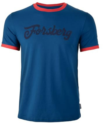 FORSBERG T-Shirt mit Vintage Logo hochwertige Qualität Gute Passform hoher Vintage Style, Farbe:blau, Größe:3XL