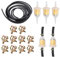 Kit Tubo Benzina,Accessori per Filtro Benzina,2 M Linea Carburante + 3 Pezzi 5mm Gas Inline Filtri Tubi Carburante Universale + 10 Pezzi Fascette stringitubo,Fuel Filter per Piccoli Motori,Moto, Auto