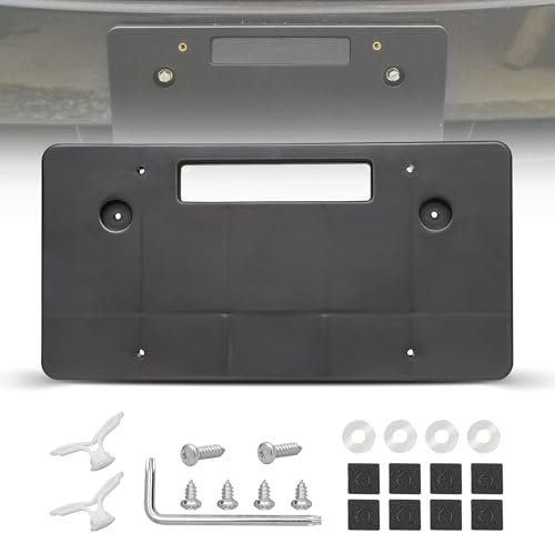 RED WOLF Kennzeichenhalterung für Subaru WRX Forester Crosstrek Impreza Frontstoßstange, runde Löcher, kein Bohren erforderlich, Halterung für Nummernschild, mit Schraubenanker