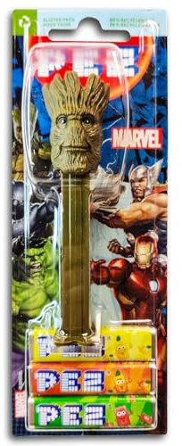 PEZ Spender MARVEL-Groot inkl. 2 x Pez Bonbons 2 x 8,5 g