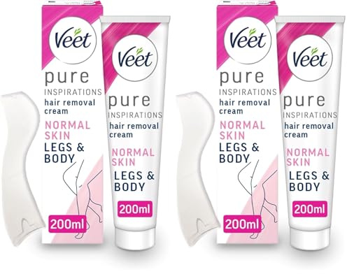 Veet Hair Removal Cream for Normal Skin, 200 ml (Pack of 2)