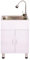 Mueble Bajo Lavabo Acero Inoxidable Fregadero Cocina Independiente con 1 Seno, Fregaderos para Uso General Combinación de tocador de baño, para Salón Garaje Interior al Aire Libre Restaurante(White)