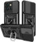 Yutwo Cover per Motorola Edge 50 Neo, Custodia per Motorola Edge 50 Neo Antiurto Scorrevole Protezione Fotocamera Custodia con 360°Rotante Anello Supporto Cover per Motorola Edge 50 Neo- Nero