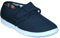 Mens Wider Fitting Casual Holiday Beach Walking Canvas Pump Trainers Deck Shoes Loafer Size 7-12 (Navy Extra-Wide, UK Footwear Size System, Adult, Men, Numeric, X-Wide, 9)