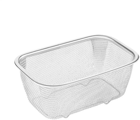 Rectangle Colander Basket, Stainless Steel Wire Basket, Fine Mesh Oil Strainer, French Fries Holder, Kitchen Sink Strainer Basket, Frying Basket, Wear-Resistant Storage Basket