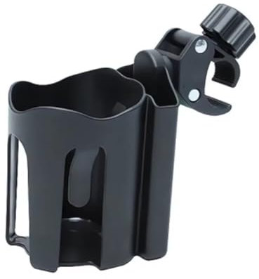 Qussedser Universeller Getränkehalter für Kinderwagen mit Handy-Steckplatz, Passend für Elektroautos und Fahrräder, Wasserflaschenhalter