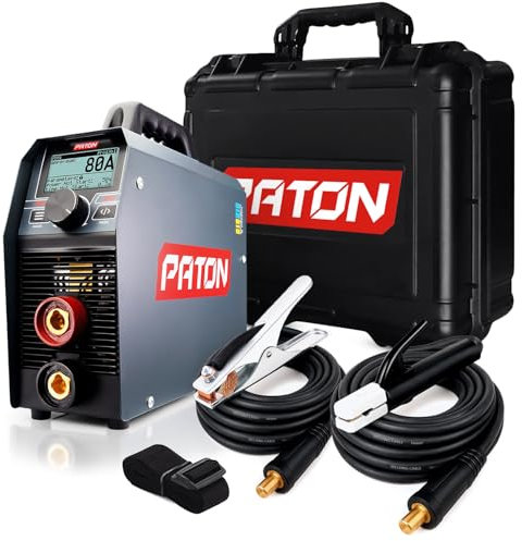 PATON PRO-200 Schweißgerät 3-in-1 Kit - 200A Output Stick Welder für MMA, TIG & Pulsfunktion - 240V Eingang, 5 Jahre Garantie