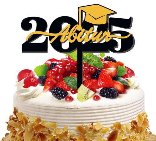 Abitur 2025 Tortendeko Cake, ABI 2025 Cake Topper Acryl, Bestandene Prüfung Cupcake Deko, Tortenstecker Abschlussfeier Geschenk, für Abitur Abschlussfeier Graduation Party Dekoration