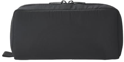 MUJI Nylon Gadget Pouch, Compact Tech Organiser, 20 x 9 x 6 cm. (1, Black)