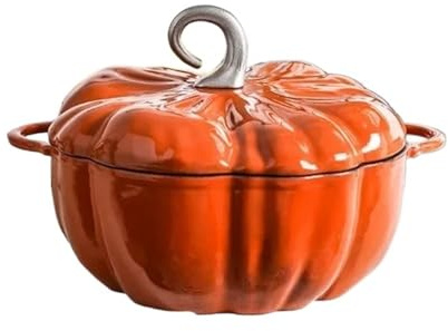 Horno holandés de calabaza Olla for guisar con forma de calabaza y tapa esmalte, cazuela hierro fundido