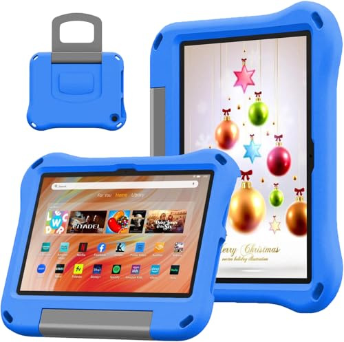 10 Zoll Tablet Schutzhülle für,(2023/2021 Version) leichte, stoßfeste, kinderfreundliche Schutzhülle mit Griff und Ständer (Nicht kompatibel mit TCL iPad Samsung 10 Zoll Tablet) (Blau)