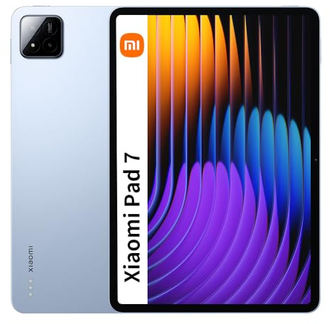 XIAOMI Tableta Pad 7, 12 GB+256 GB, 11,2 Pulgadas, 13 MP, Resolución 2136x3200, 144 Hz, Pantalla IPS LCD, Capacidad de Batería 8850 mAh, Color Azul, Dolby Vision, Android 15, Incluye Cargador