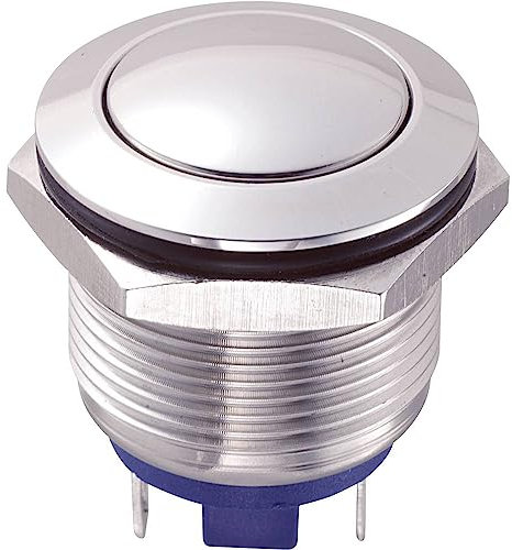 TRU COMPONENTS GQ19B-10/J/N Vandalismus-Druckschalter, 48 V/DC, 2 A, 1 x Aus/(On) Rückruf, 1 Stück