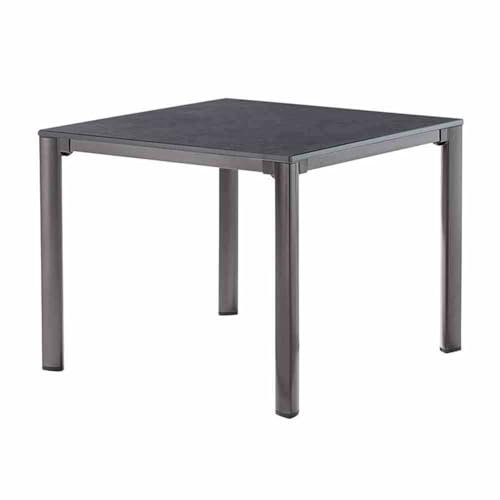 Sieger Outdoor-Lofttisch, Vivodur®-Platte, eisengrau & anthrazit, 95 x 95 cm
