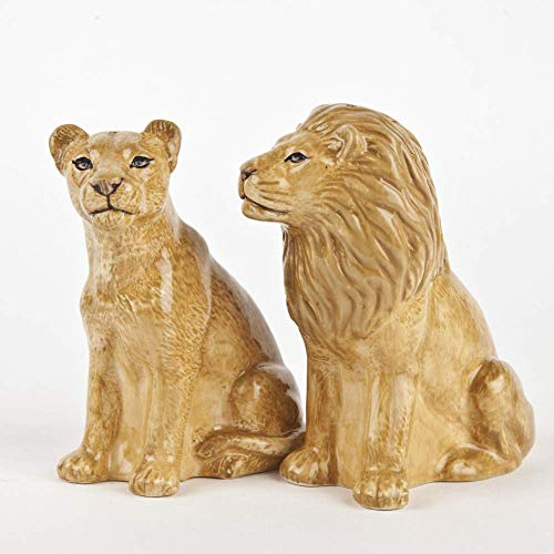 Quail Ceramics Salière et poivrière Motif lion