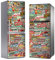 MEGADECOR Vinilo Adhesivo Decorativo para Nevera con Diseño de Carteles Vintage (185cm x 70cm)