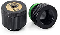 Bitspower Touchaqua Wasserauslass G1/4 Zoll AG - 2er-Pack, Schwarz für Desktop-Wassergekühlung