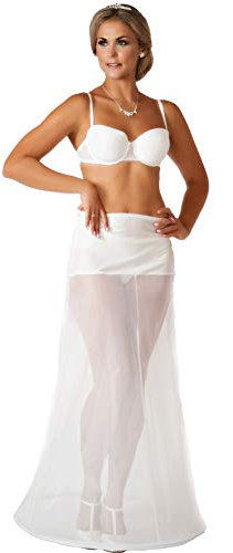 A Linie Reifrock Neu 1 Ring A-Linie Weiß Brautkleid Unterrock Petticoat (XS)