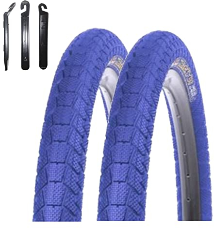 2 x Kenda K-907 Krackpot 20 BMX Fahrradreifen Fahrradmantel in Blau 50-406 (20 x 1.95) inkl. 3 Reifenheber