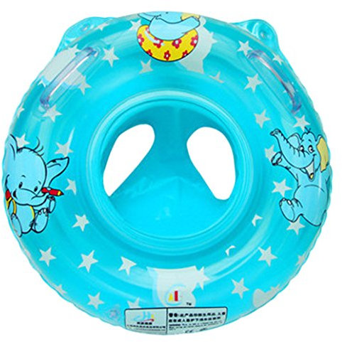 EOZY-Flotador de Natación para Niños Bebés de 6 a 36 Meses,Anillo de Natación,Nadar Anillo con Asiento de Seguridad Inflable de Piscina(Azul)