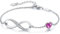 LOUISA SECRET Bracciale Donna Argento 925 Braccialetto Infinito Bracciali Cuore Gioielli Regalo Natale Compleanno Festa Della Mamma per Moglie Amiche Amica