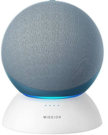 Echo (4th generation), Twilight Blue + Portable Battery Base, White