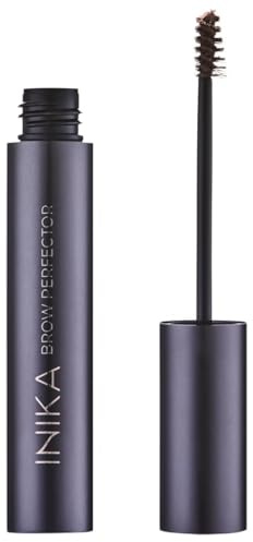 INIKA Brow Perfector | Instant Volumiser and Tint to Fill, Shape and Color Brows. Natural Babmoo Fibres, Vegan Ingredients and Dual Ended Custom Brush Head. Espresso