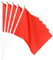 sourcing map Lot de 12 mini drapeaux rouges à tenir à la main - 30 x 20 cm - Rectangle pour festival, événements, décoration de fête