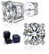 MomentWish Ohrringe Silber 925, 2 Karat/6,5 mm Moissanite Diamant Ohrringe Damen Echt Hypoallergene Stecker Schmuck Geschenk für Damen-4 Prong
