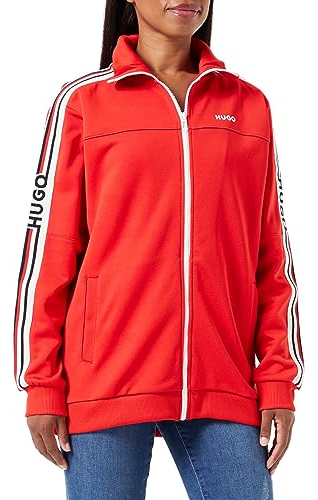 HUGO Damen Open Pink Jersey Jacket Flat, Open Pink, L EU
