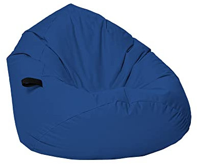 Momiralland Sitzsack Tropfenform Kastanie - für Kinder & Erwachsene – Indoor wie Outdoor da er Wasserfest ist– füllung EPS Perlen. (Marieneblau, XXL - Durchmesser 88 cm für Erwachsene)