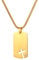 JewelryWe Schmuck Halskette Herren Damen Edelstahl Militärische Erkennungsmarke Dog Tag Kreuz Anhänger mit 22 Zoll Kette Schlangenkette Geschenk Gold