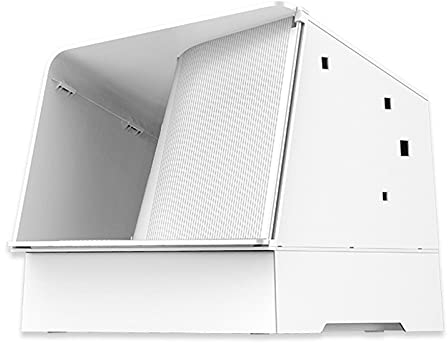 SUNESA Katzentoilette White Villa eingeschlossene Katze Wurf Box mit Katze Wurf-Scoop und LED-Licht-Anti-Spritzer-Wurf-Kasten-Haustier-Katzen-Lieferungen for Katzen Leichter als 18 lbs Katzenklo