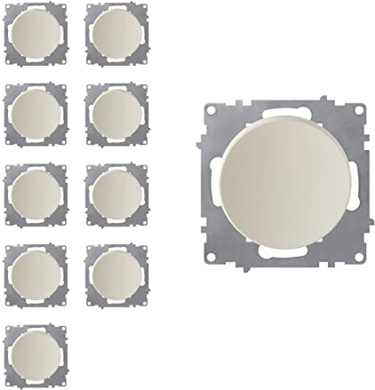 OneKeyElectro Set: 10x Ein-Aus-Lichtschalter Set, Lichtschalter Unterputz, matt-Antifingerprint, Schutzart IP20, 230V/16A, ohne Rahmen - beige
