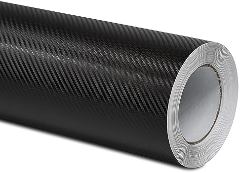 Folindo® Autofolie 3D Carbon Folie Auto Schwarz (15€/m²) | 100 x 152 cm | Carbonfolie für Innenraum & außen | Selbstklebende Matt Glanz Luftkanal Folie zur Auto Folierung | Blasenfrei