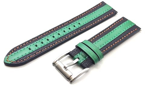 Fifty Fathoms Armband aus gehämmertem Leder, kompatibel mit SwatchXBlancpain Strap 22 mm, Ocean Pacific, Indian, Atlantic, Arctic, Antarctic, Indian Ocean, Armband