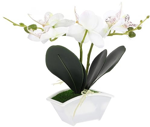 PRETYZOOM Orchideen-küchendekor Mini-orchideen Pflanzendekorationen Für Töpfe Künstliche Orchideenpflanze Im Topf Für Die Heimdekoration
