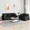 LAPOOH 2-TLG. Sofagarnitur mit Kissen Schwarz Kunstleder, Sofa Mit Relaxfunktion, Couchgarnitur, Wohnzimmer Sofa, Couch, Sofa Set 3201388