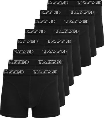 Tazzio Herren Boxershorts BS1000 – 8er Pack Basic Unterhosen Baumwolle – Bequeme Retroshorts mit Komfortbund | Atmungsaktive Männer Unterwäsche